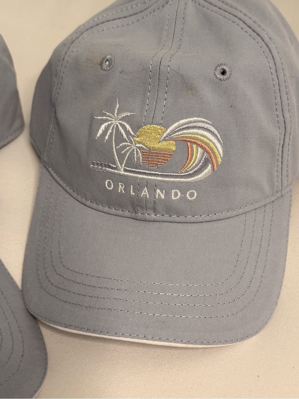 Pacific Creations Light Blue Orlando Embroidered Baseball Cap Retreat Vacation - Picture 4 of 9
